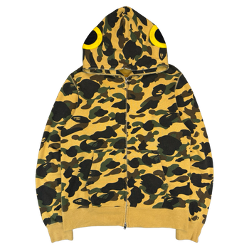 BAPE 1st Camo Fish Rapala Full Zip Hoodie Yellow (USED)