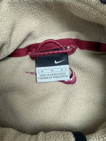 (M) Vintage 2000s Nike Zip Up Fleece Tan