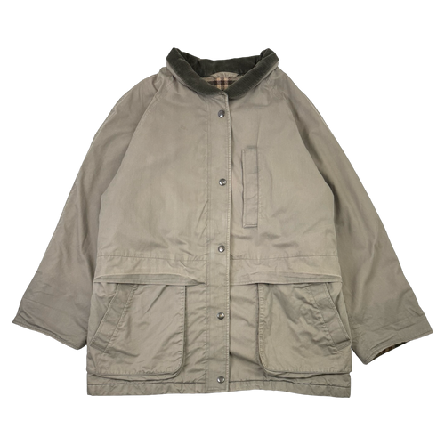 Vintage Burberry Corduroy Collar Chore Jacket Grey | Vintage Clothing Store Canada