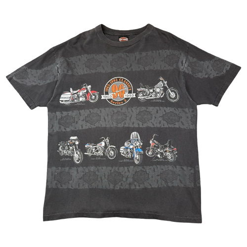 Vintage Harley Davidson 90th Anniversary Bikes Tee Black | Vintage Clothing Store Canada