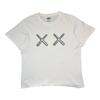 KAWS x Uniqlo Green Skeleton Tee White (USED)