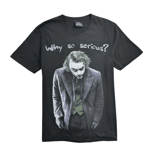 (L) Vintage Joker 'Why so serious' Tee Black | Vintage Clothing Store Canada