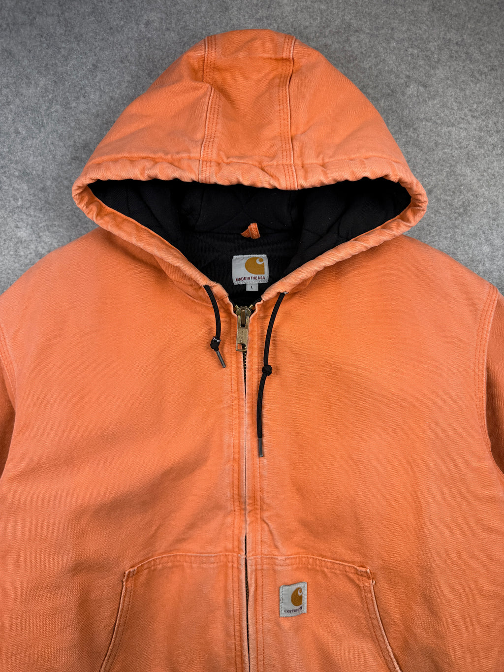 Vintage Carhartt Active Hooded Jacket Orange