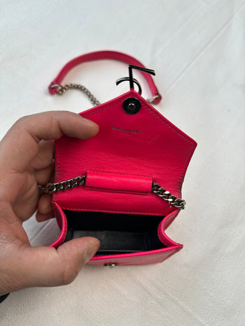 Yves Saint Laurent Leather Mini Candy Bag Pink