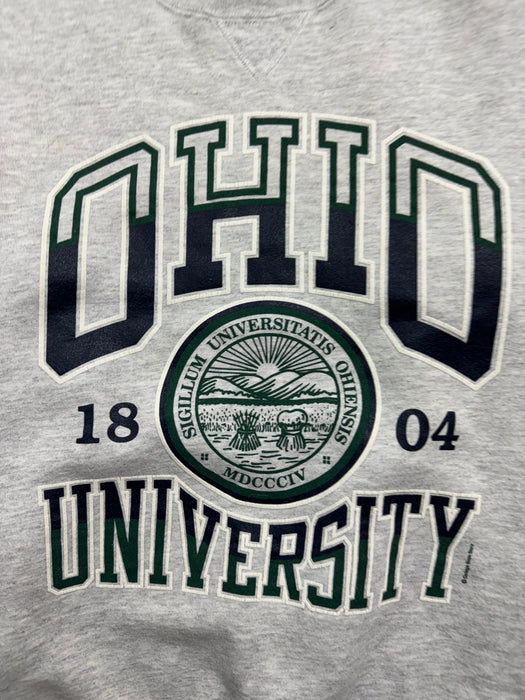 (M) Vintage Ohio University Sweatshirt Light Grey | Vitnage Clothing Store Canada