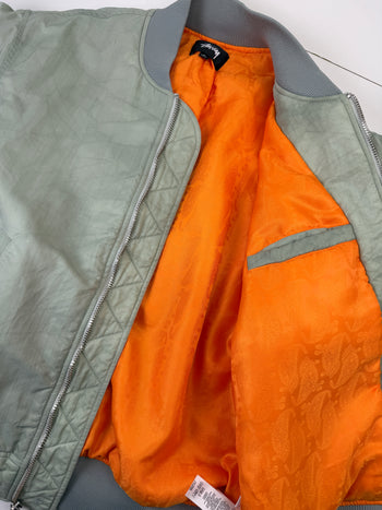 Stussy Dyed Nylon Bomber Jacket Stone (USED)