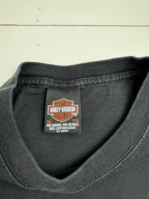 Vintage '02 Clare's Harley Davidson Tee Black | Vitnage Clothing Store Canada