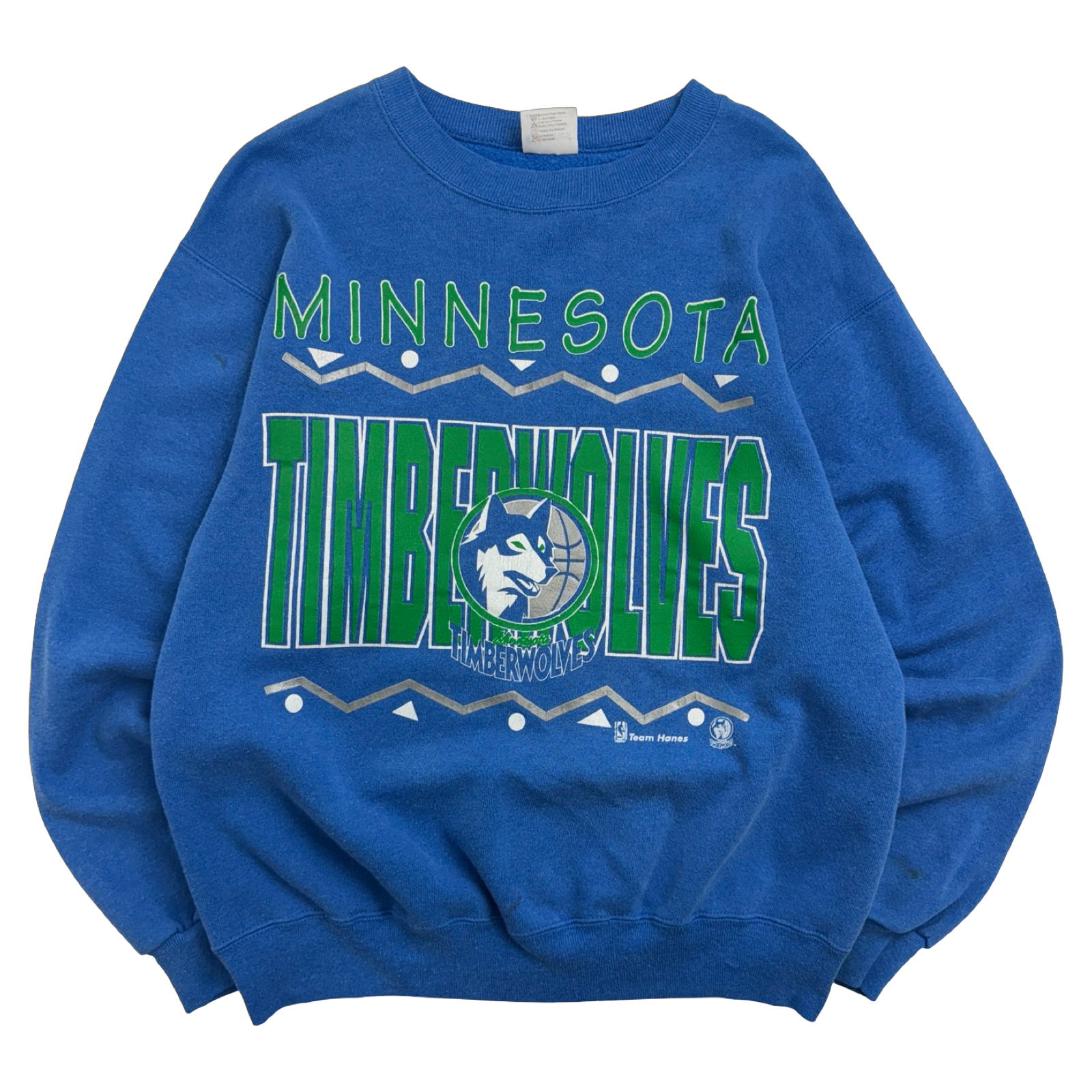 Vintage 1990's Minnesota Timberwolves Sweatshirt Blue