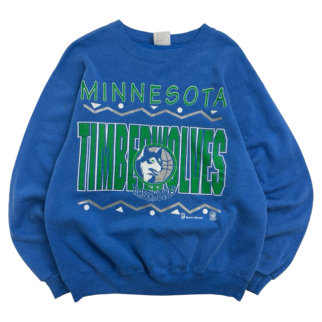 Vintage 1990's Minnesota Timberwolves Sweatshirt Blue