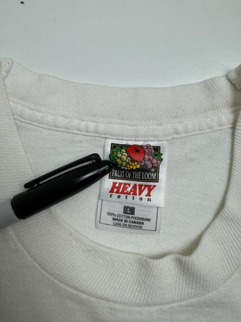 (M) Vintage 90s Snap-On Tee White