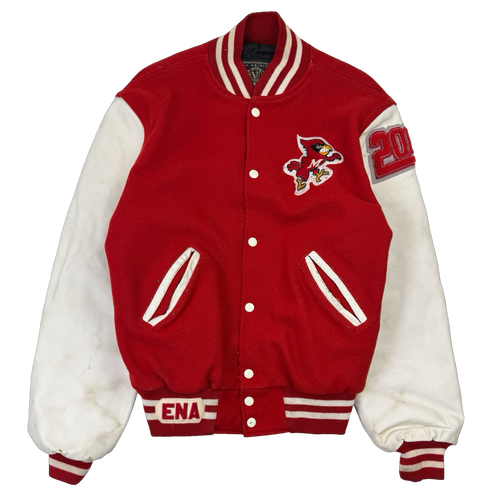 VIntage MHS Athletic Trainer Varsity Jacket Red | Vintage Clothing Store Canada