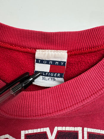 (L) Vintage Tommy Hilfiger Jeans Sweatshirt Red