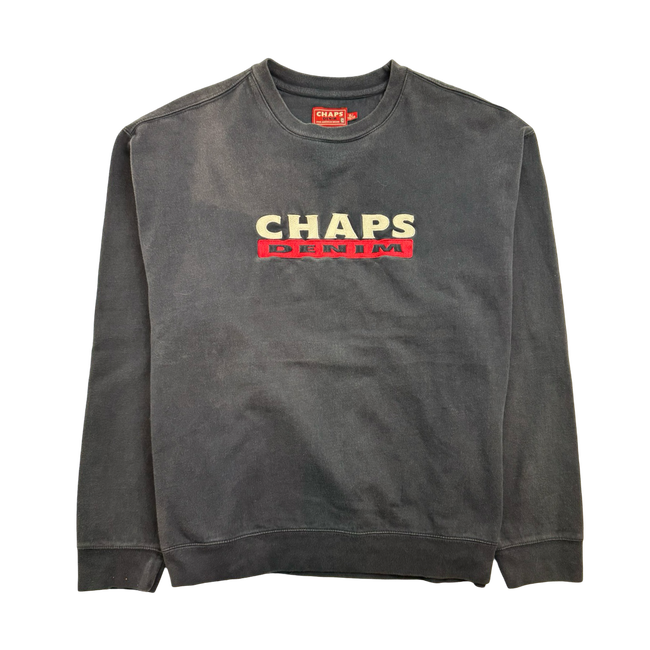 (XL) Vintage Chaps Denim Sweatshirt Navy