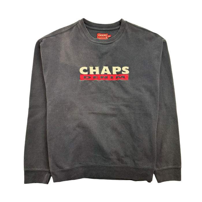 (XL) Vintage Chaps Denim Sweatshirt Navy | Vitnage Clothing Store Canada