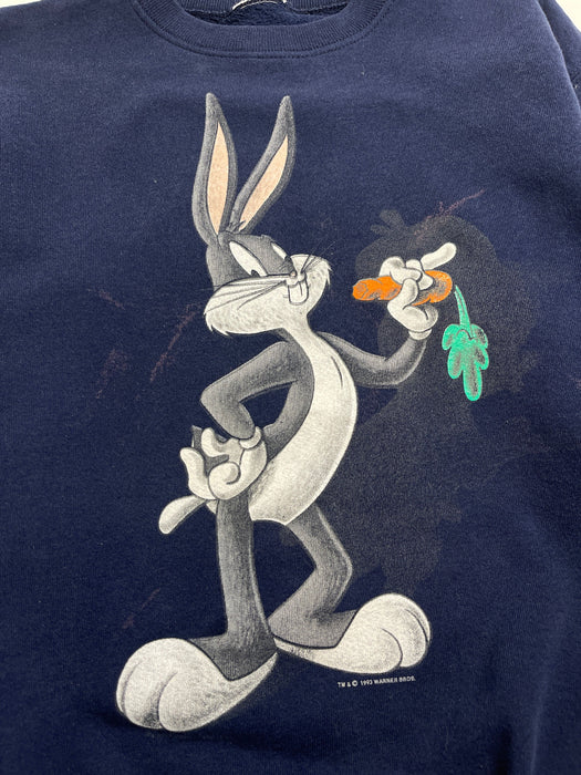 (S) Vintage '93 Bugs Bunny Sweatshirt Navy | Vitnage Clothing Store Canada