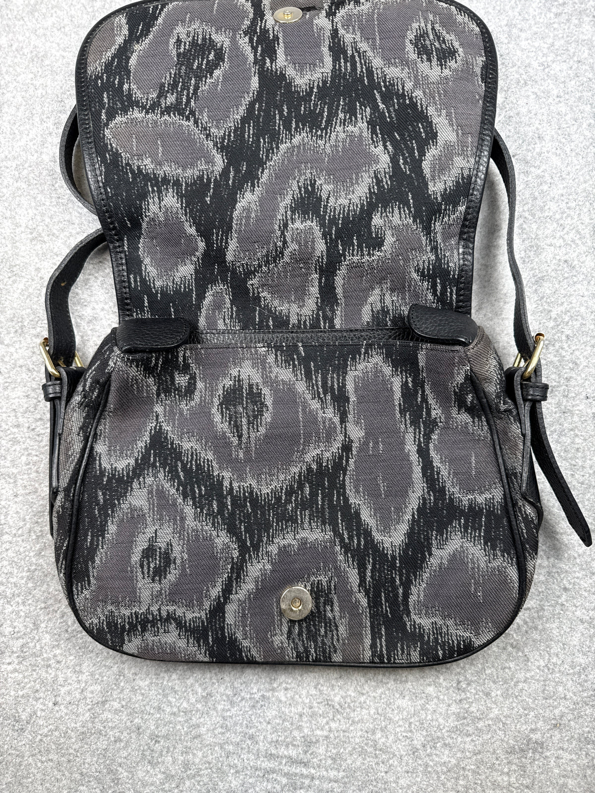 Vivienne Westwood Jacquard Leopard Crossbody Bag Black/Grey