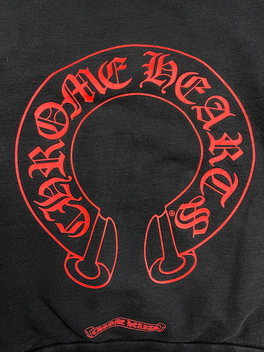 Chrome Hearts Website Exclusive Horse Shoe Hoodie Black/Red (USED) | Vitnage Clothing Store Canada