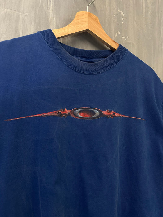 Vintage Oakley Software Logo Tee Blue | Vitnage Clothing Store Canada