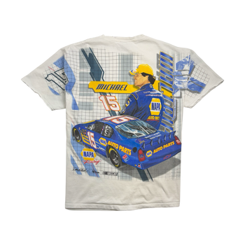 Vintage Nascar Micheal Waltrip AOP Tee White