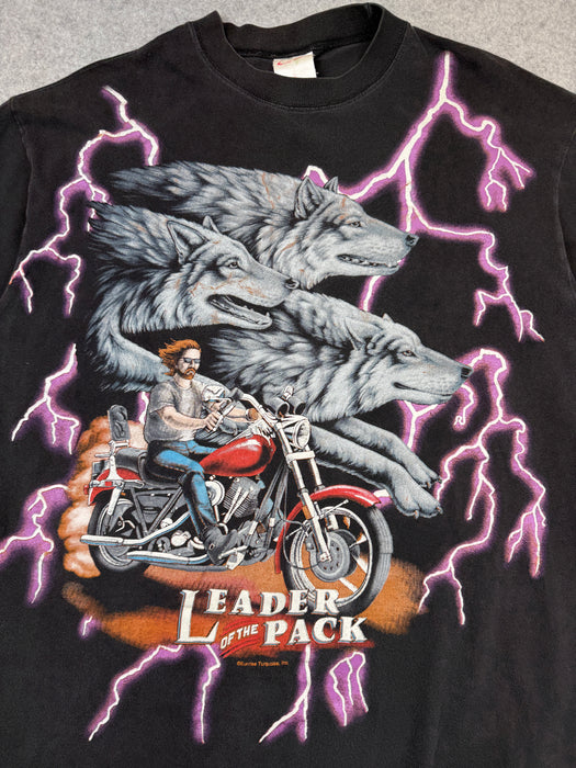 Vintage American Thunder Leader Of The Pack Tee Black | Vitnage Clothing Store Canada