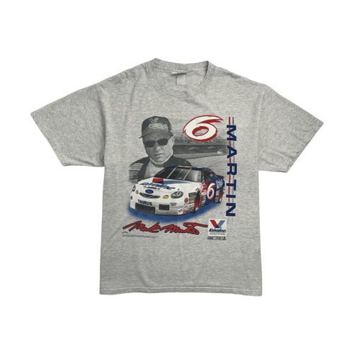 (XL) Vintage Mark Martin Nascar Racing Tee Grey | Vintage Clothing Store Canada