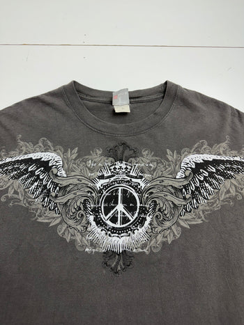 Vintage Y2k Give Peace A Chance Tee