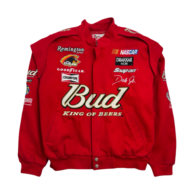 Vintage Bud King Of Beers Nsscar Racing Jacket Red