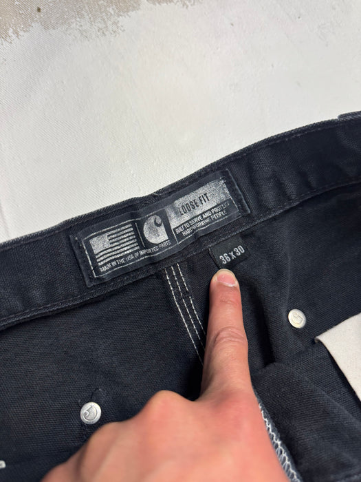 Carhartt Paint Splatter Double Knee Pants Black | Vitnage Clothing Store Canada