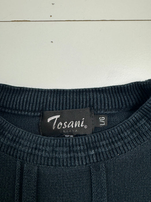 (M) Vintage Tosani Textured Knit Sweatshirt | Vitnage Clothing Store Canada