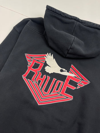 Rhude Malibu Eagle Hoodie Black (USED)