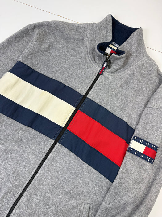 Vintage Tommy Jeans Big Flag Fleece Jacket | Vitnage Clothing Store Canada