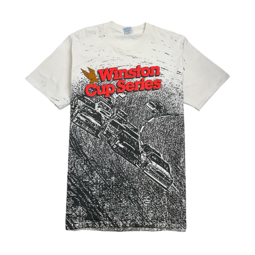 (L) Vintage 90s Winston Cup Series AOP Tee White | Vintage Clothing Store Canada