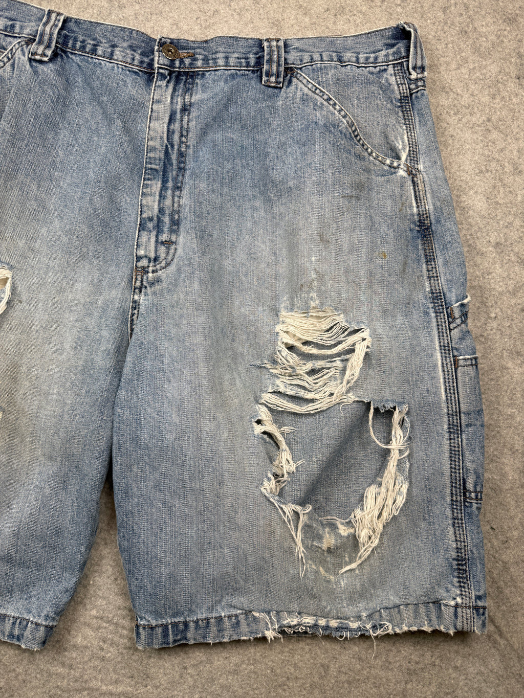 Vintage WRG Distressed Cargo Denim Shorts