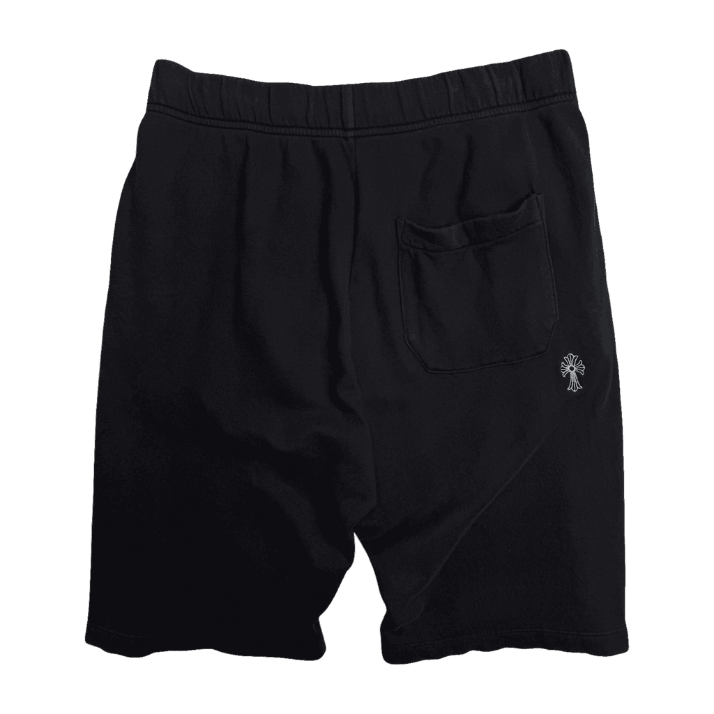 Chrome Hearts Embroidered Vertical Logo Shorts Black