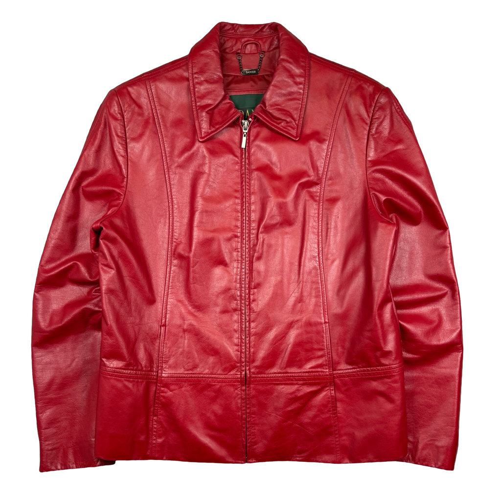 Women’s Vintage Danier Leather Jacket Red (USED)