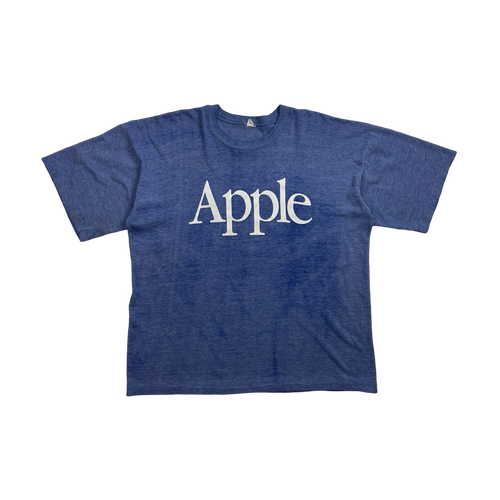 Vintage bootleg Apple Promo Tee Blue | Vintage Clothing Store Canada