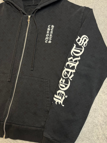 Chrome Hearts Monogram Cross Dagger Zip Up Sweater Black
