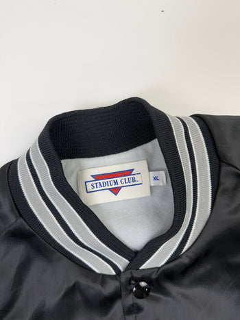 Vintage Oakland Raiders Satin Bomber Jacket Black