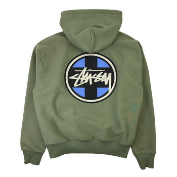 Stussy Cross Dot Hoodie Olive (USED)