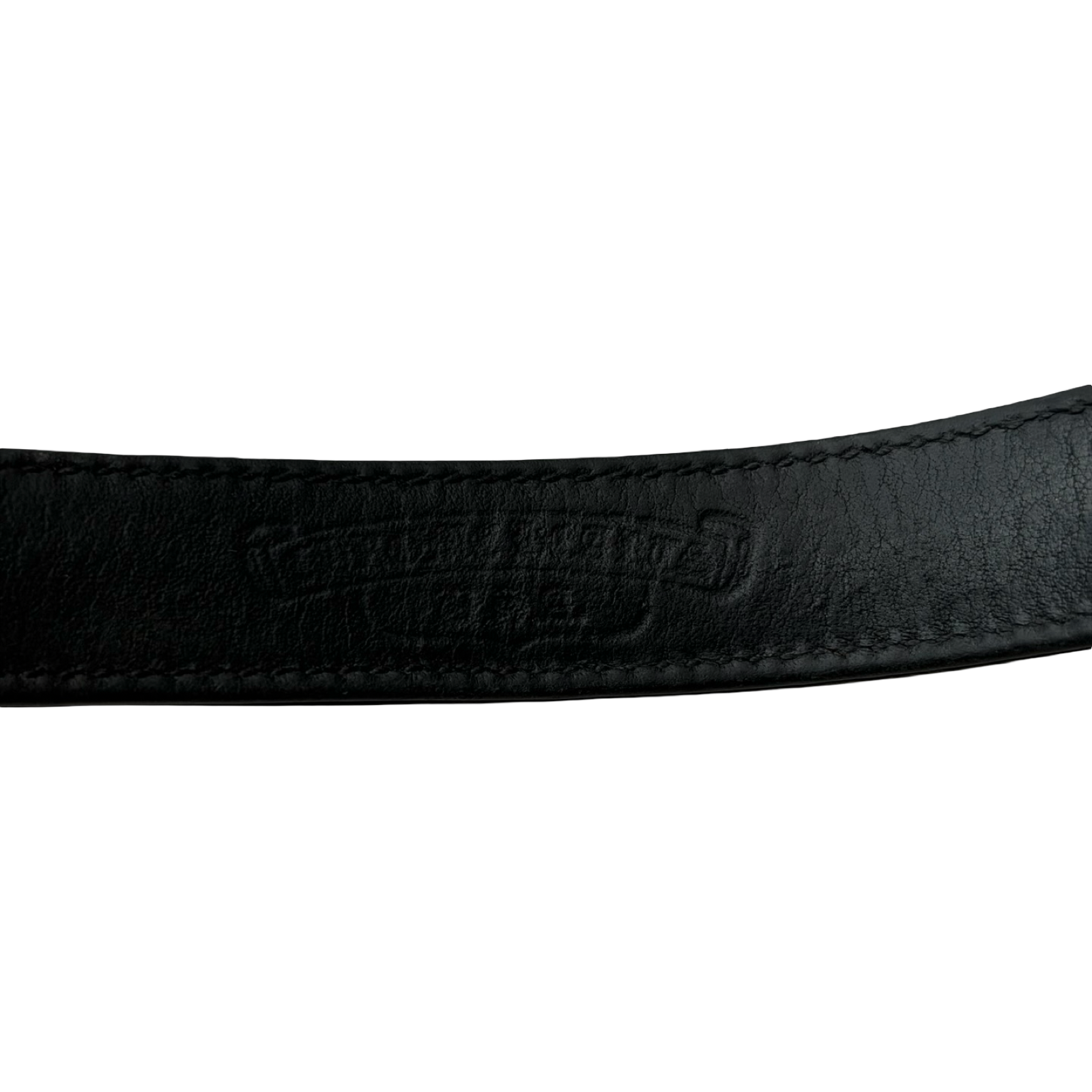 Chrome Hearts Black Leather Plus Ball Bracelet Adjustable