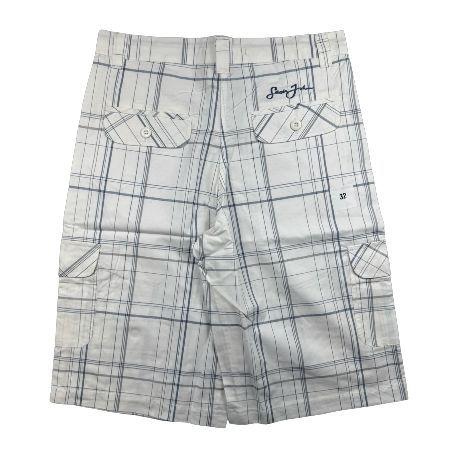 Vintage Y2K Sean John Plaid Shorts White