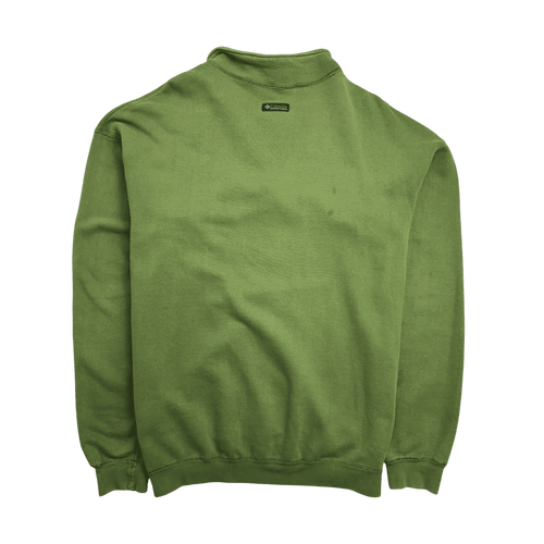 (XL) Vintage 90s Columbia Quarter-Zip Sweatshirt Green | Vintage Clothing Store Canada