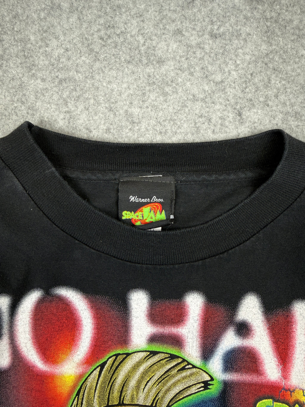 Vintage 90's Space Jam Marvin The Martian L/S Tee Black