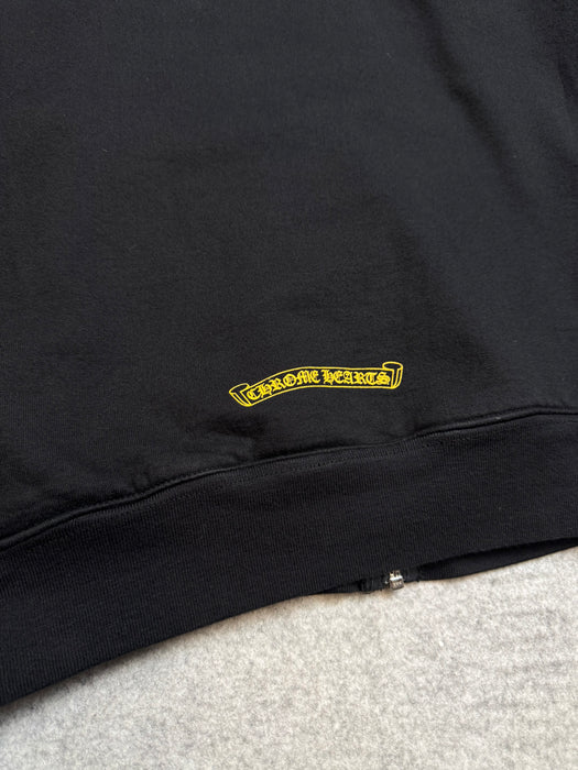 Chrome Hearts Dagger Logo Thermal Zip Up Sweater Black/Yellow | Vitnage Clothing Store Canada