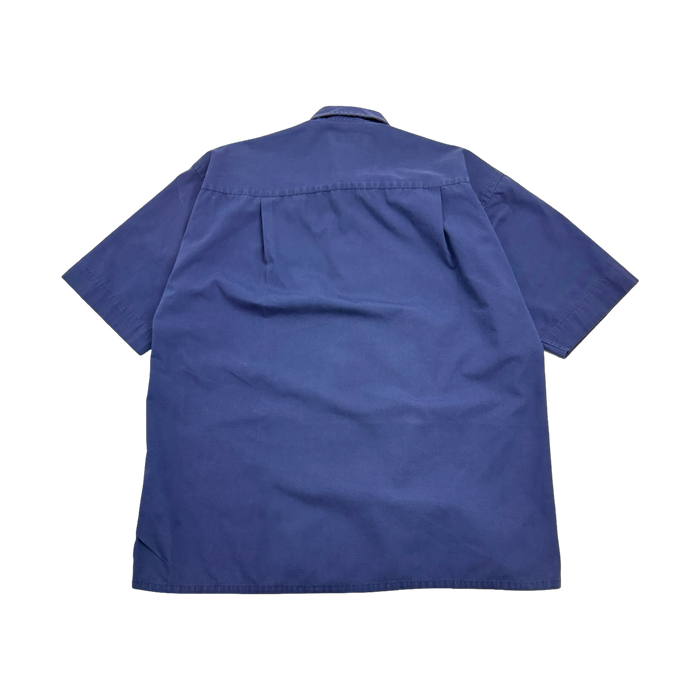 Vintage Christian Dior Striped Polo Button Up Shirt Navy blue | Vitnage Clothing Store Canada