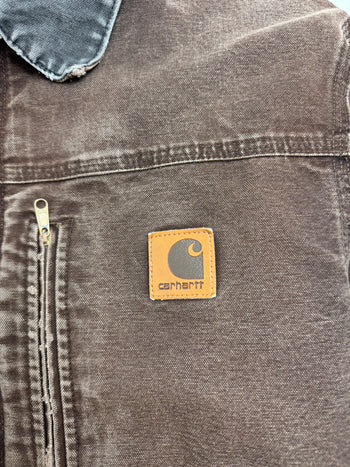 (L) Vintage '05 Carhartt Fleece Lined Arctic Jacket Brown