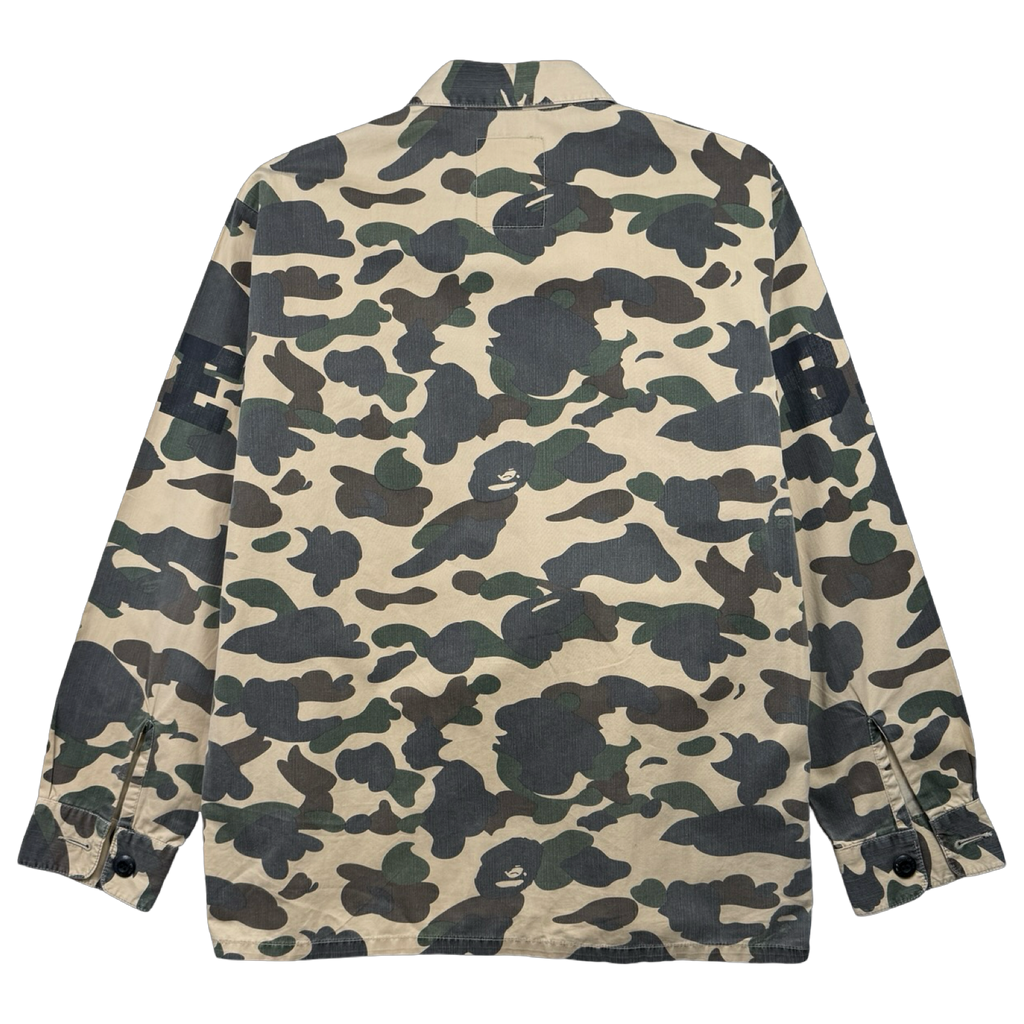 BAPE A.S.N.K.A. 1st Camo Military Button-Up Longsleeve (USED)