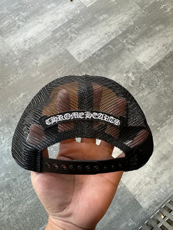 Chrome Hearts Eyechart Trucker Hat Black/White