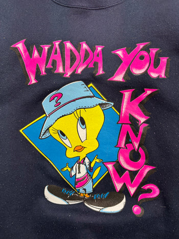 Vintage 90s Tweety Bird Sweatshirt Navy