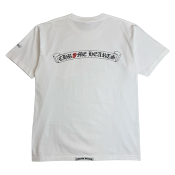 Vintage Chrome Hearts Rolling Stones Scroll Tee White